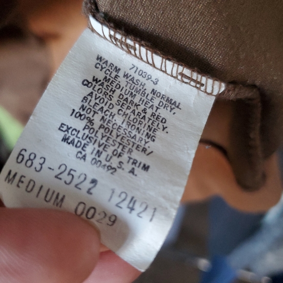 Vintage Lee Velour Sweater M Brown - Picture 9 of 9